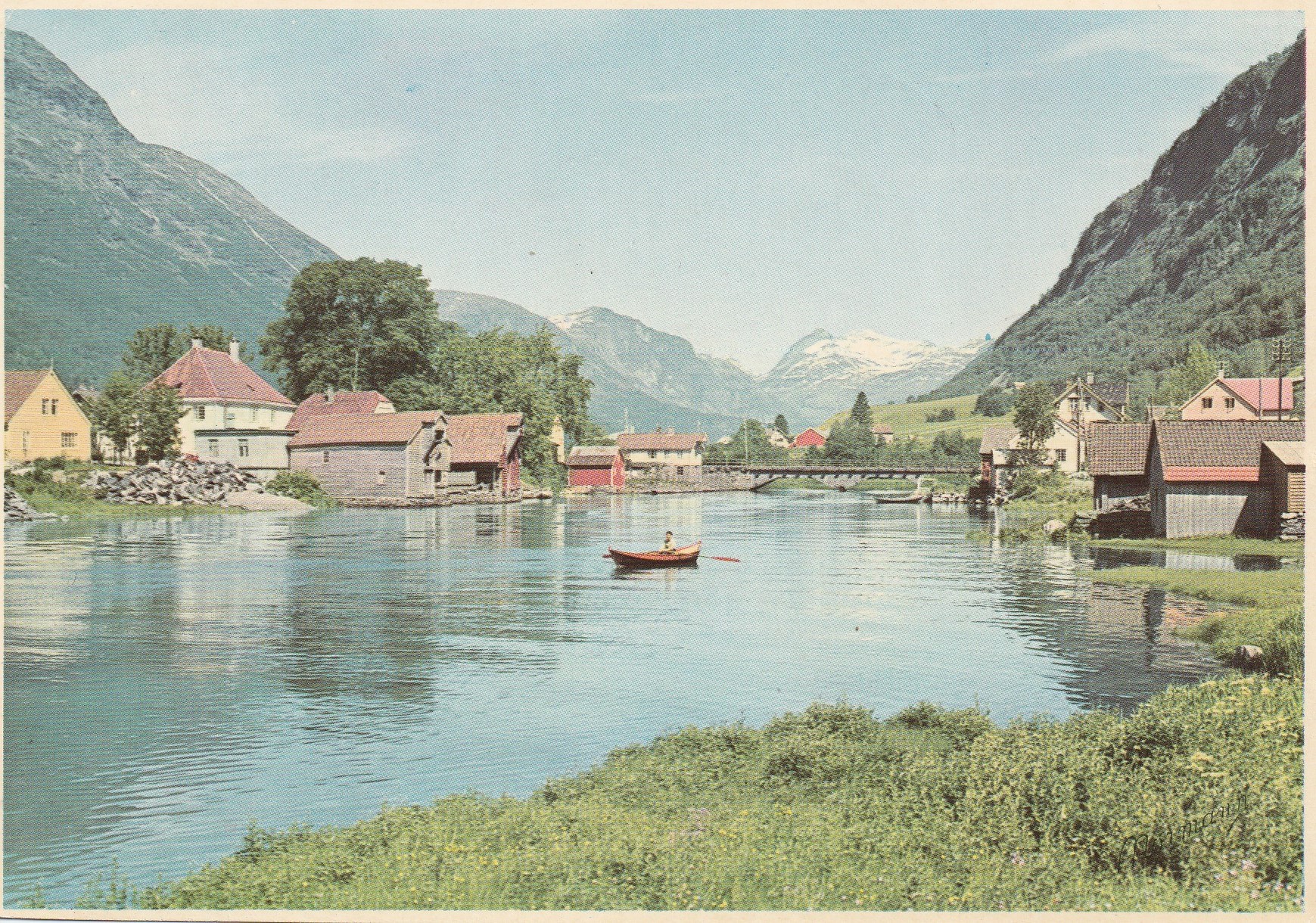 Eldre kort fra Stryn . Normann 1130 Pstg