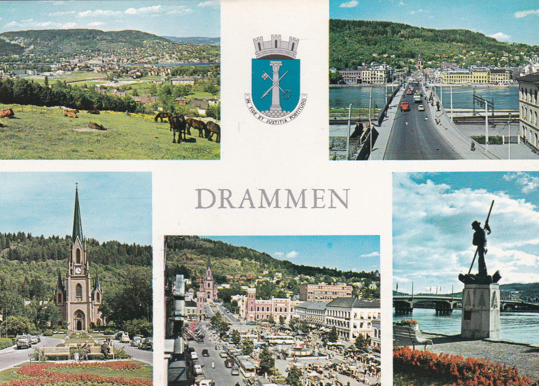 Drammen. 5-bilders ( Mittet 1155/16)