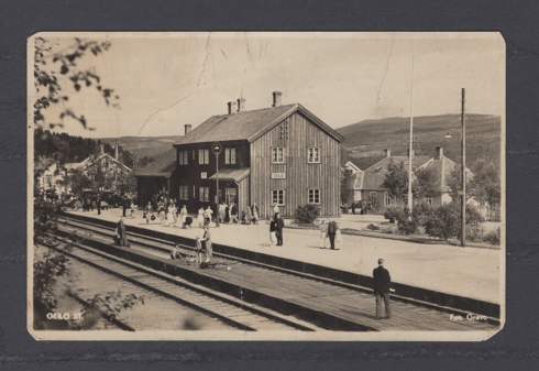 Geilo stasjon Foto Grøvo stmp 1938
