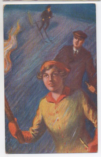 Dame med fakkel småformat brukt 1916
