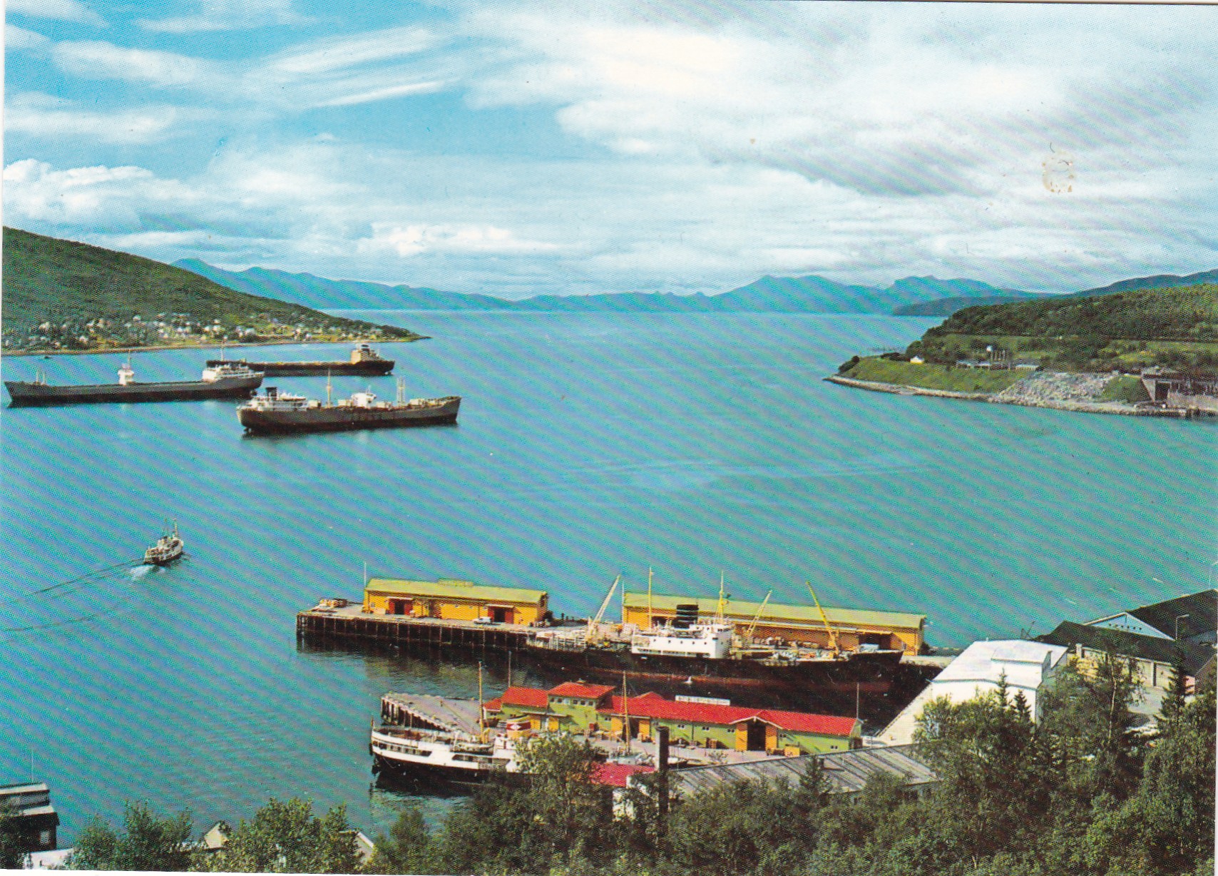 Narvik. Malmbåten på Narvikbukta ( Aune F-3448-7)