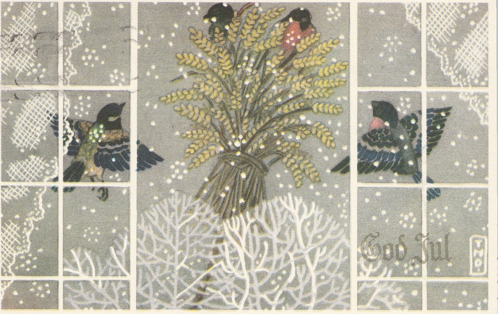 Eldre kort : God Jul Oppi 7249/15 /Davidsen . Pst Småf