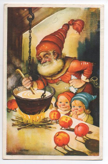 Artelius Nisse lager grøt småformat brukt 1951