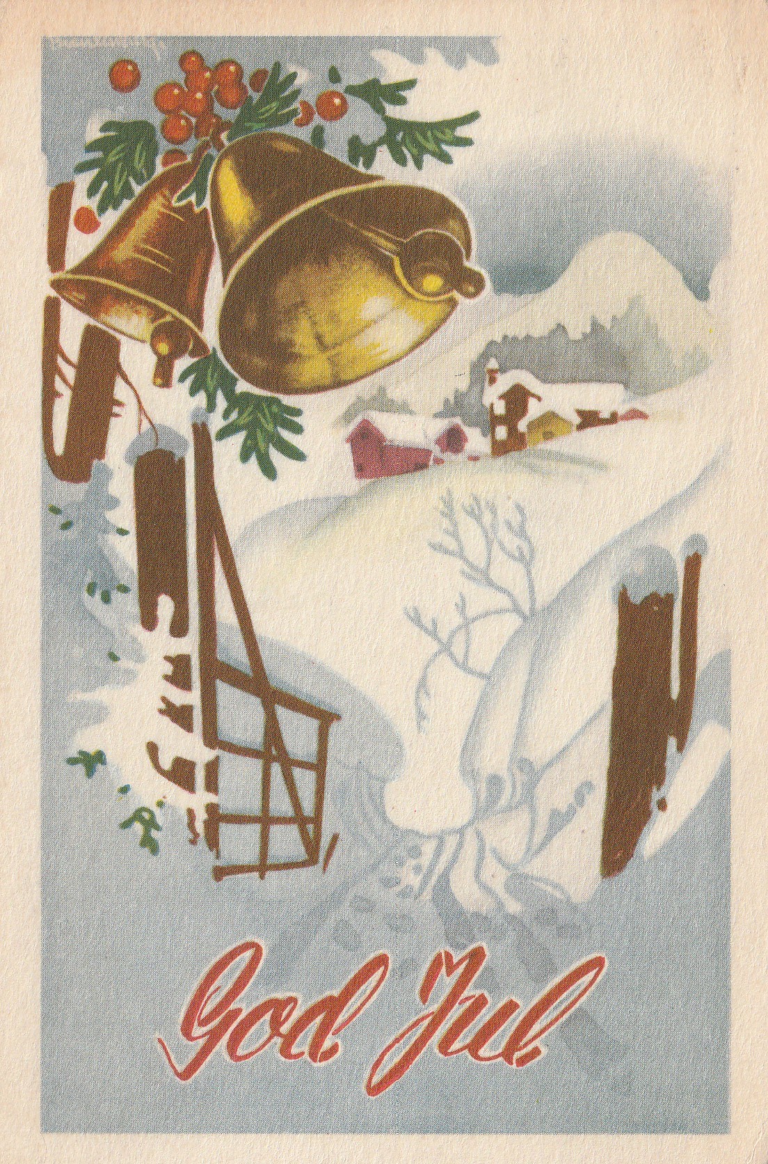 Eldre kort : God Jul. Oppi 661/2 Pst Små