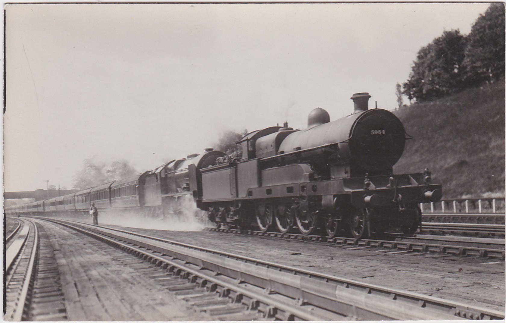 Damplokomotiv  av typen Claughton Class 4-6-0-Nr 5954
