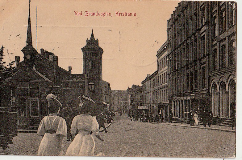 ( 07 ) KRISTIANIA - VED BRANDVAKTEN 1908
