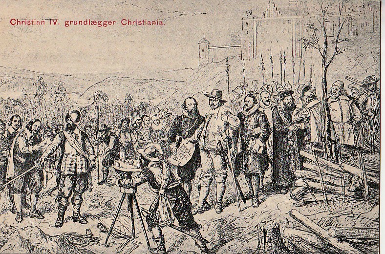 ( 14 ) CHRISTIANIA - CHRISTIA IV GRUNNLEGGER BYEN - 1909