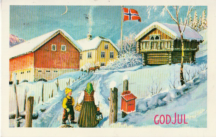 ( 54) JULEKORT  STEMPLET MOSTERHAMN 1969