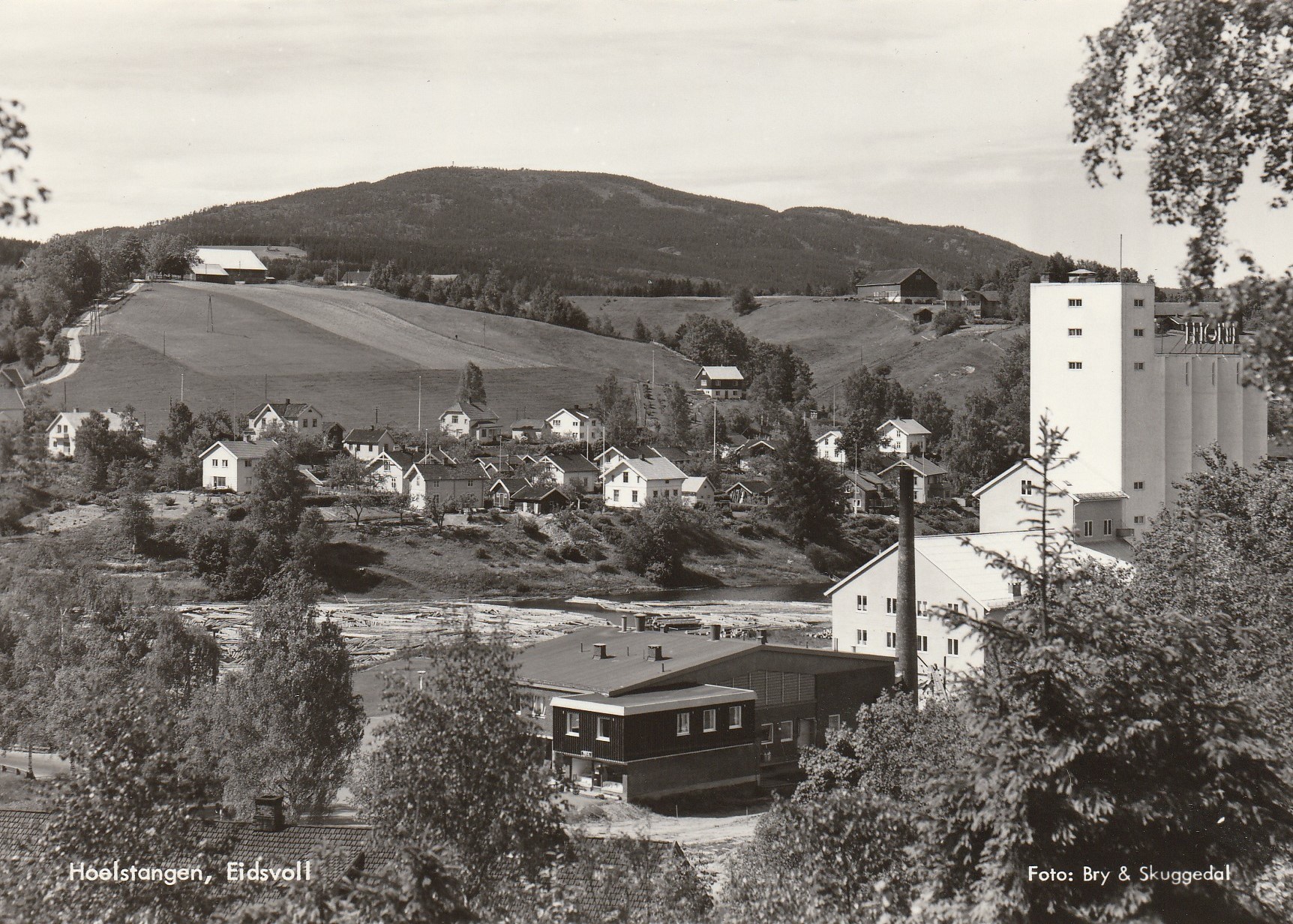 Eldre kort fra Hoelstangen , Eidsvoll .  Harstad Unum