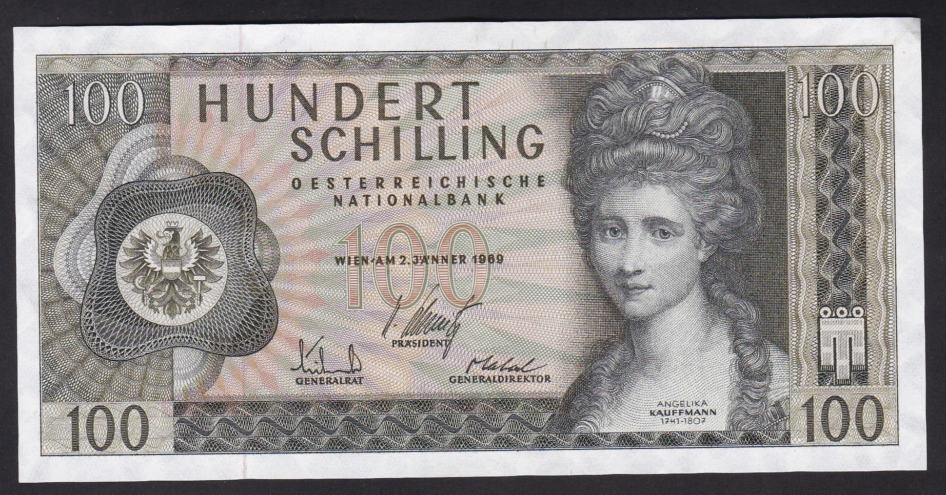 Østerrike . 1969 . 100 Schilling