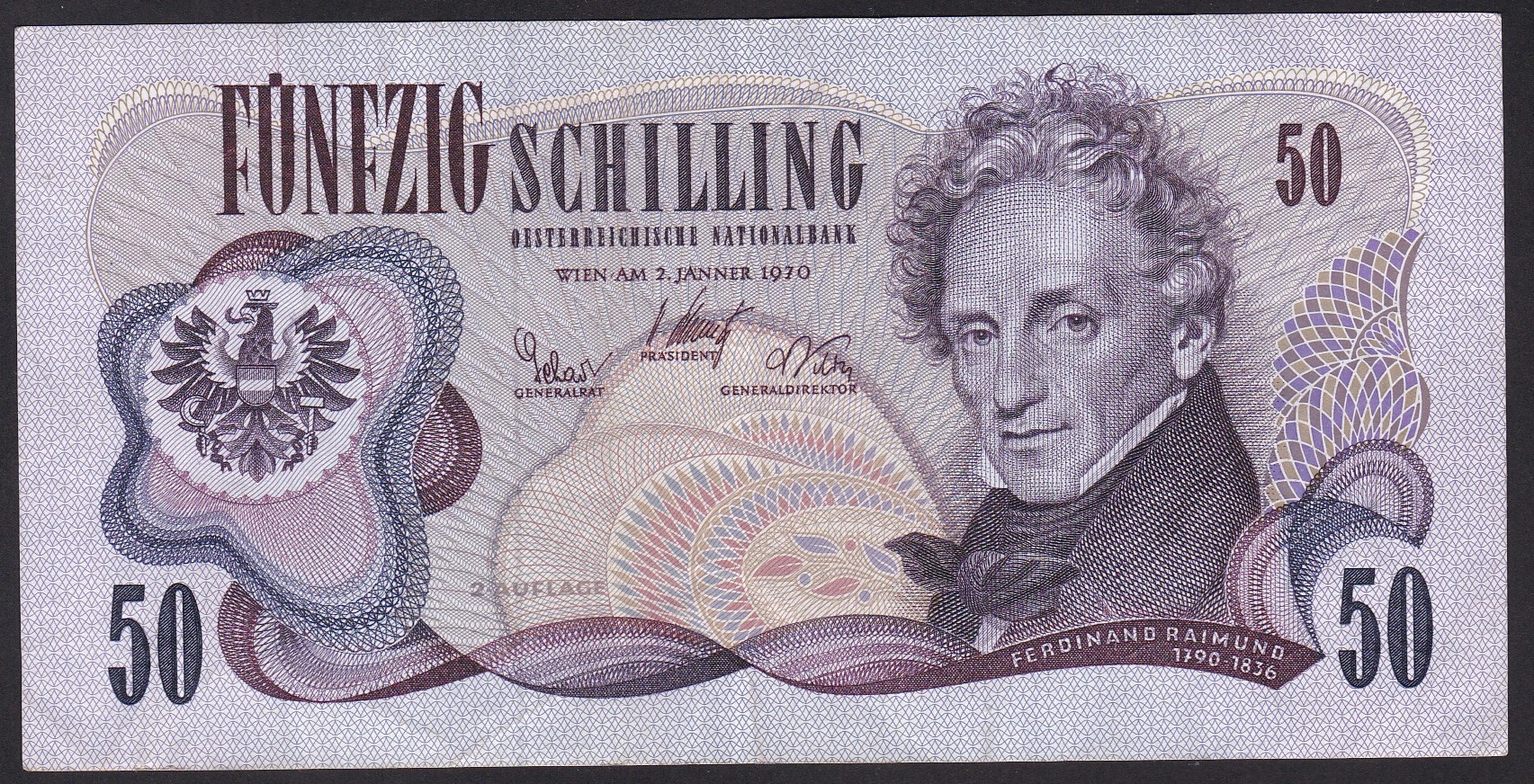 Østerrike. 1970 . 50 Schilling