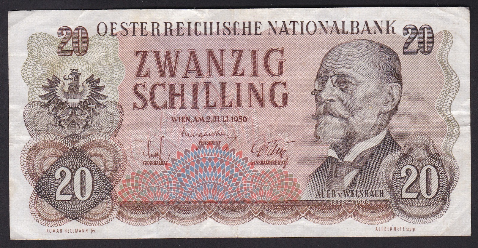 Østerrike. 1956. 20 Schilling