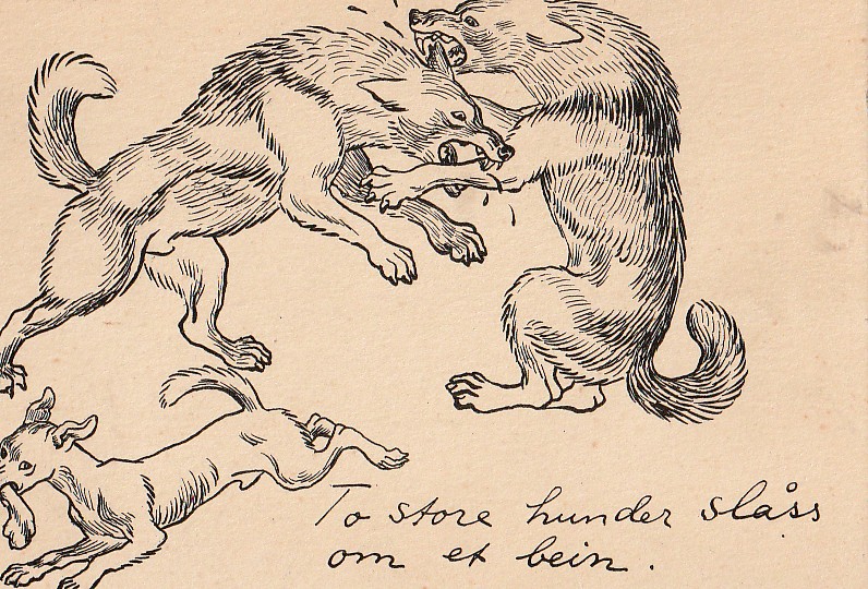 ( 120 )  RIDLEY  BORCHREVINK - HUNDER SOM  SLOSS OM  ET   BEIN.