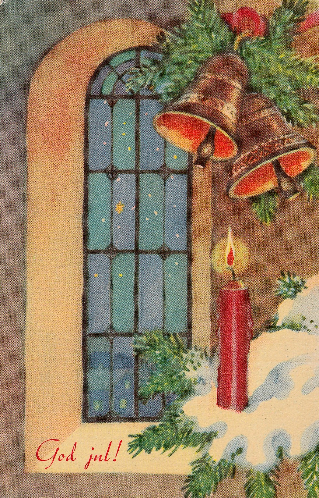 Eldre kort : God Jul . Norsk arbeide . Unum Pst Småf