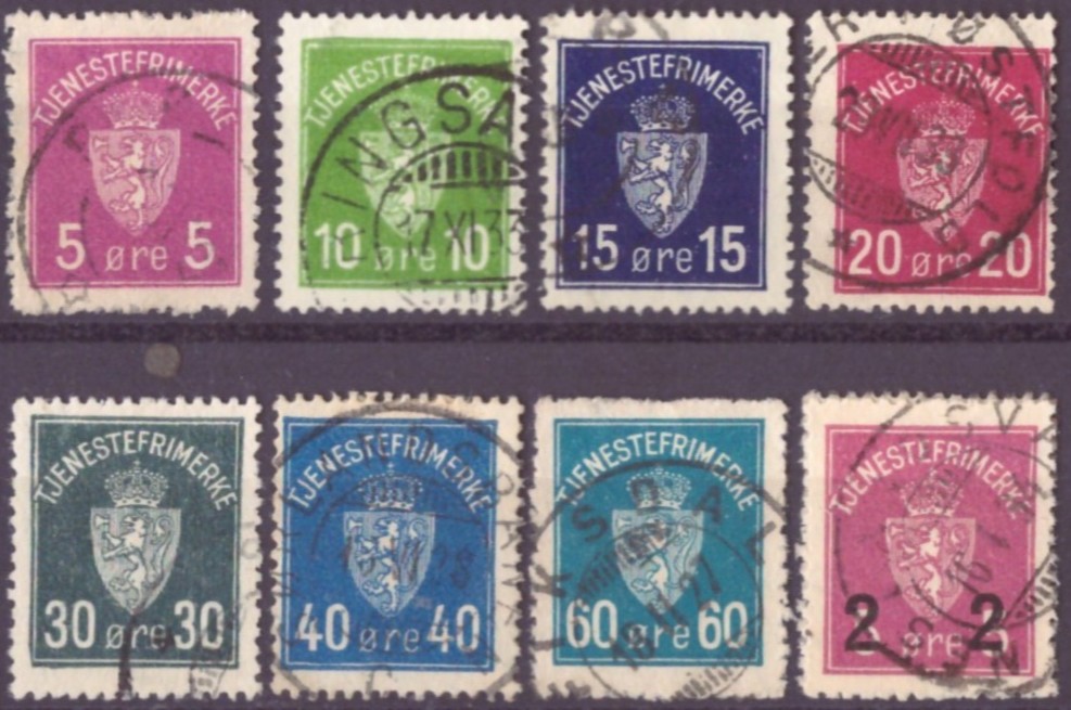 NK TJ.1-8. PEN RUNDSTEMPLA SERIE.   (237,-)