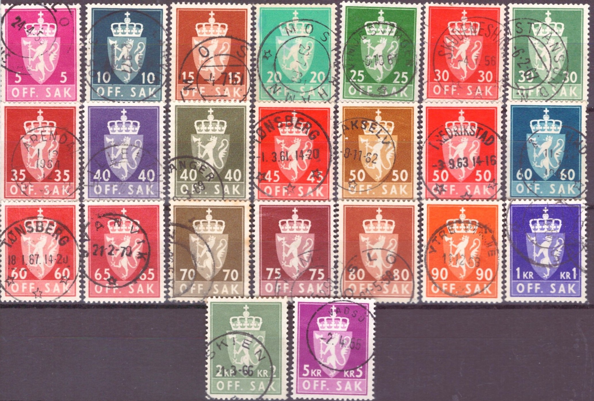 NK TJ.75-97. PEN RUND/FULLSTEMPLA SERIE. (277,-)