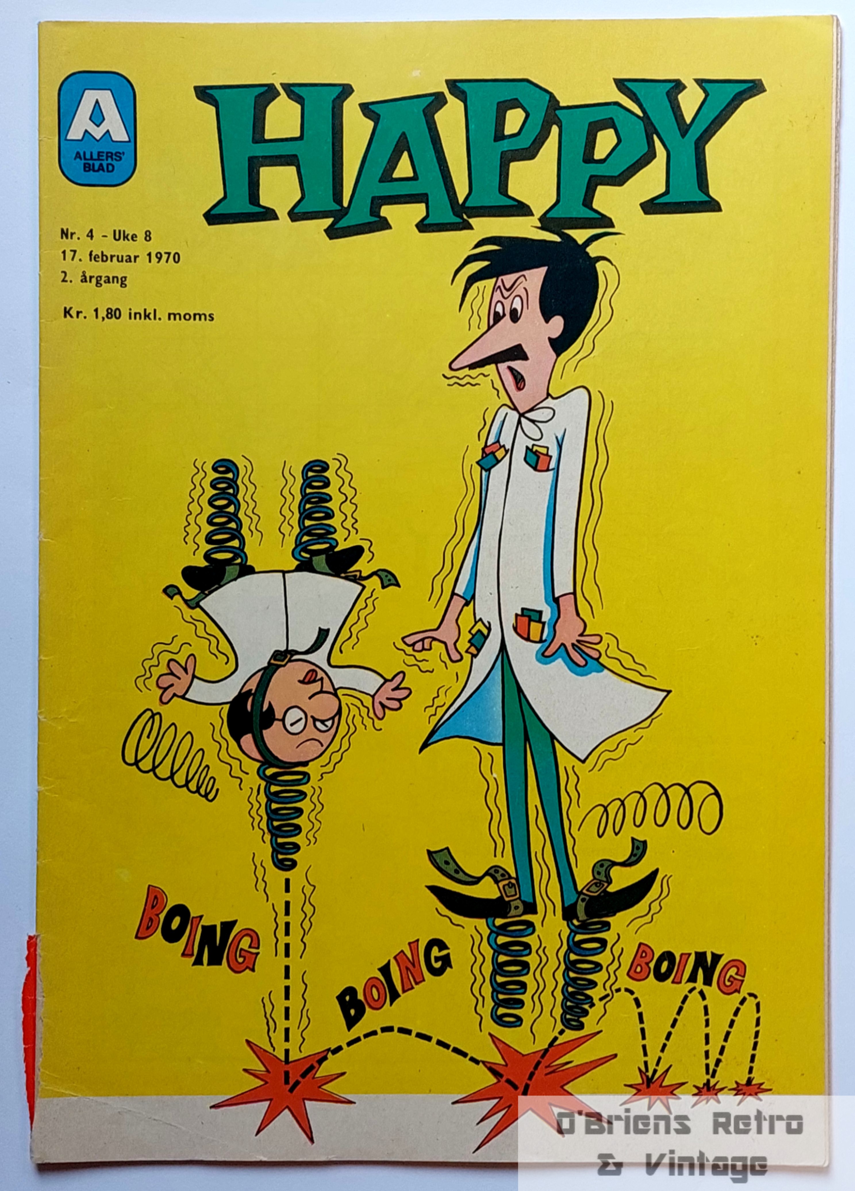 Happy - 1970 - Nr. 4 - Klodrian Fiks oppfinner hikke-kurer