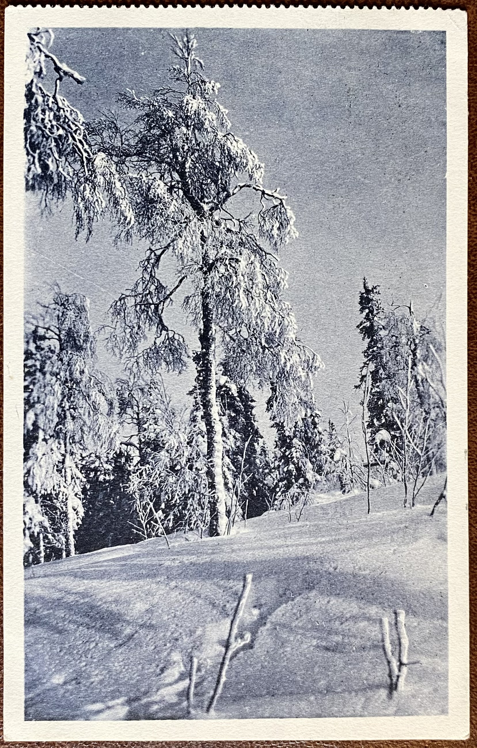Julekort m/Julemerke St Kristiania 24 XII 18