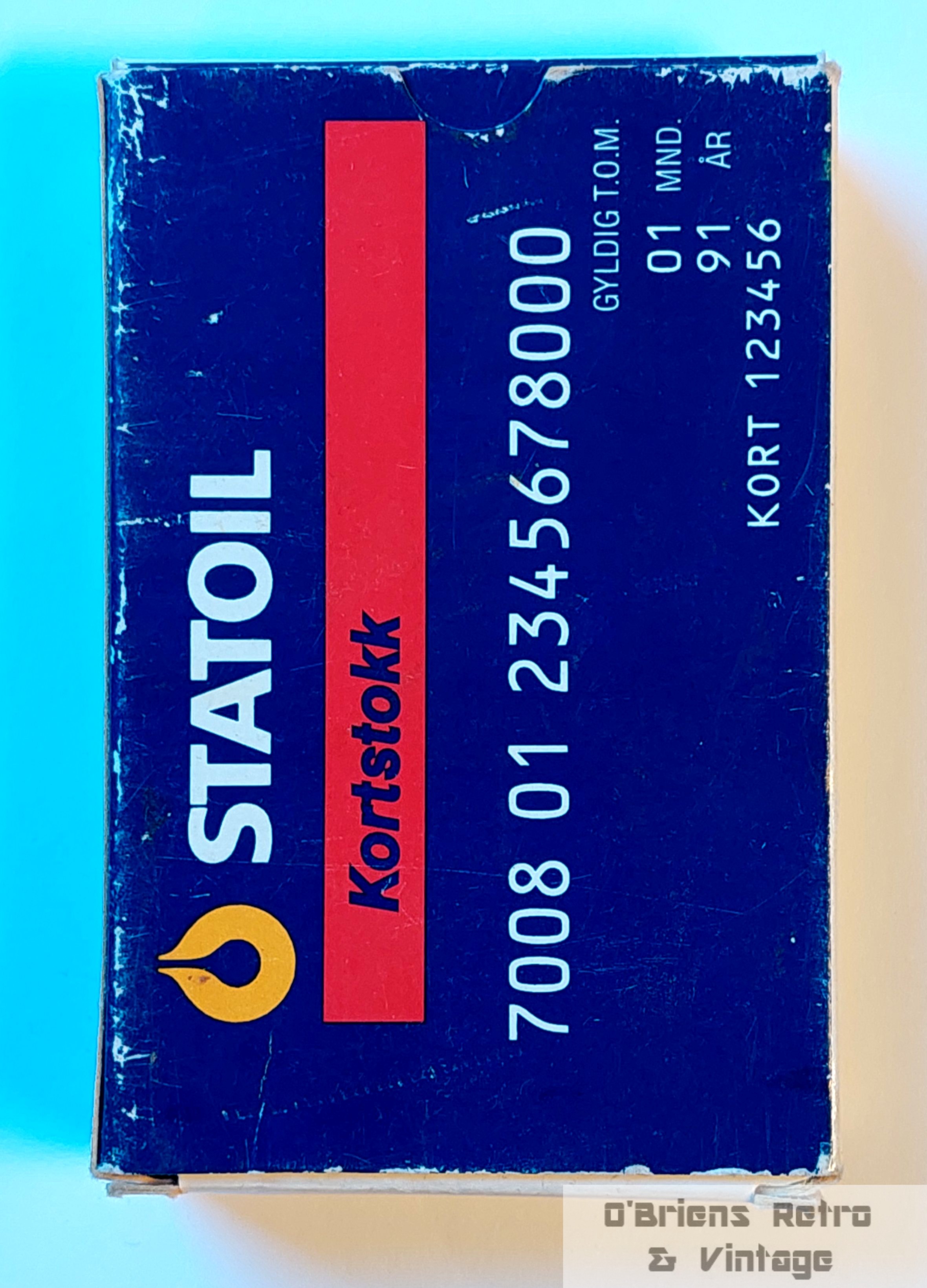 Vintage Statoil kortstokk - 1991 - Retro bensinstasjonskort - Komplett