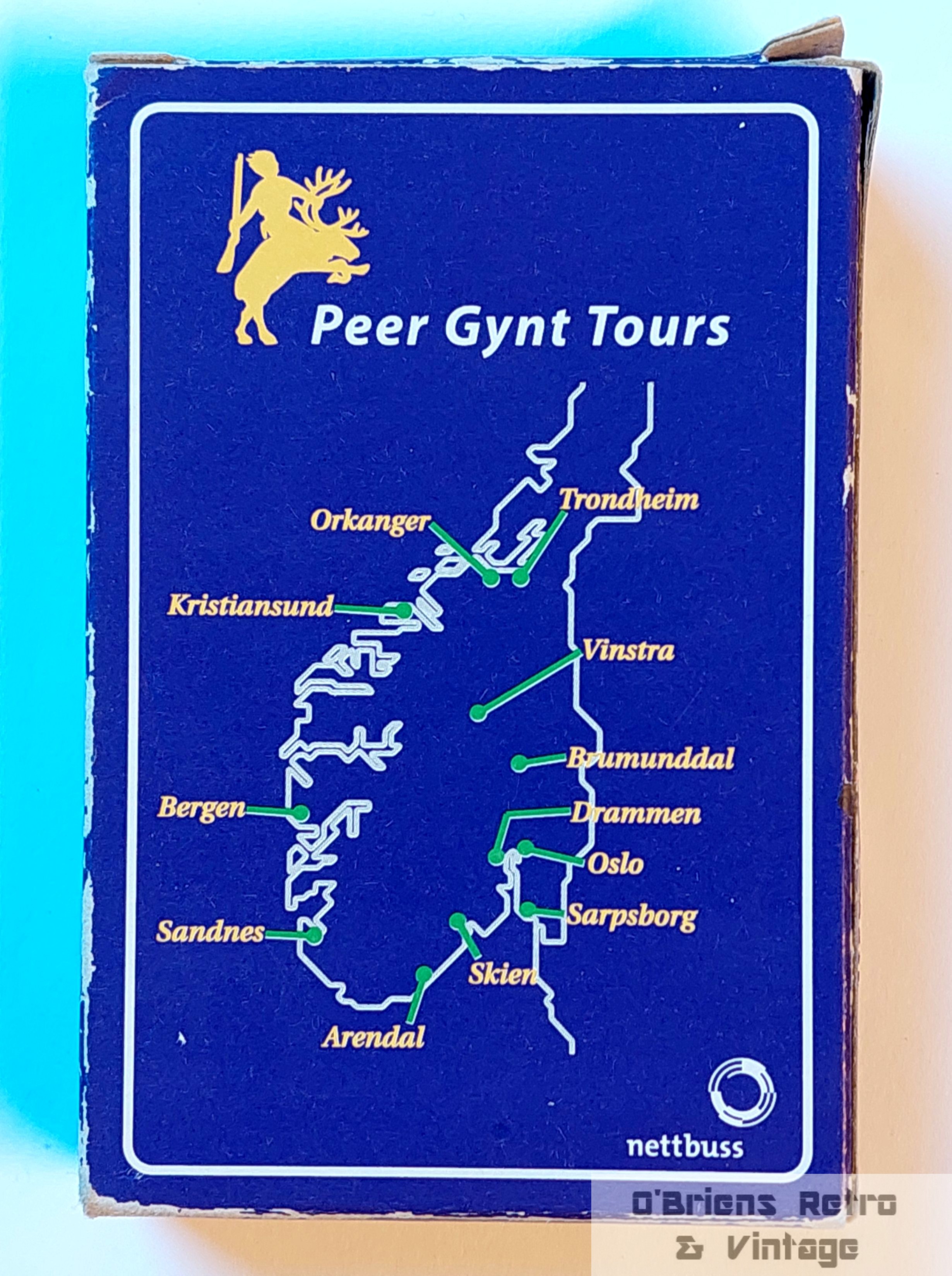 Vintage Peer Gynt Tours kortstokk - Nettbuss-reklame - Komplett