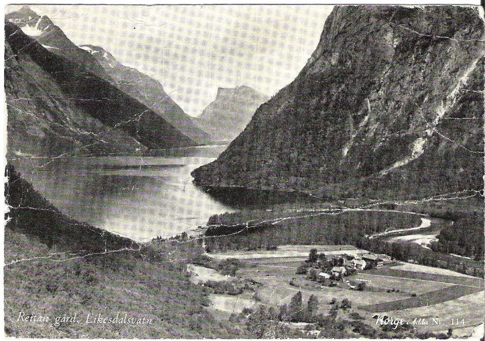 Reitan Gård, Eikedalsvatn 1951. L. Tvedt (defekt)