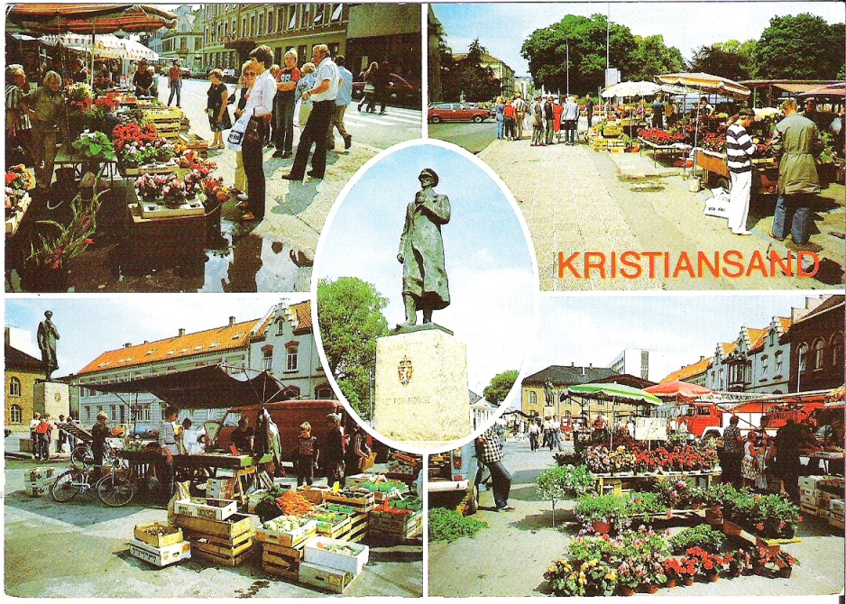 Kristiansand, Torget 1987. Aune M-9879-1