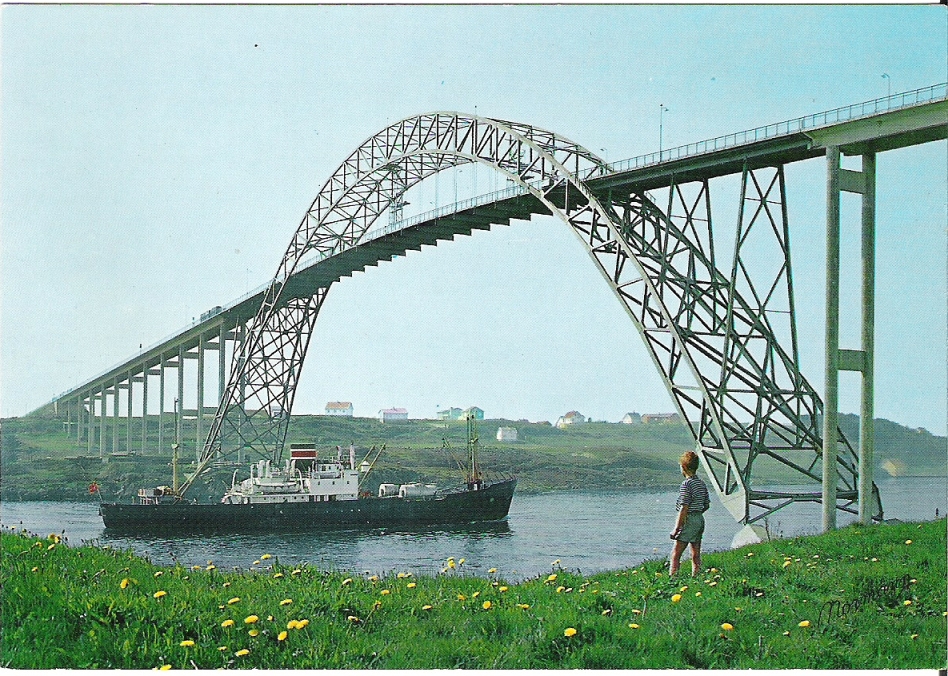Haugesund, Karmsundbroen ca 1967. Normann L-B-13