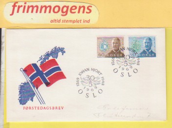 Johan Hjort, Norge FDC NK 628-29 (48876)
