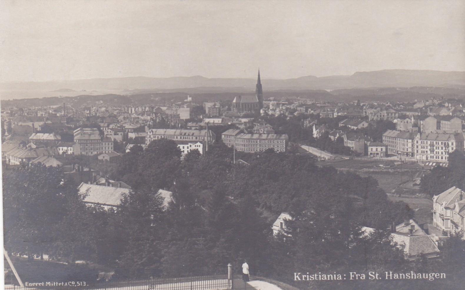 Kristiania. Fra St. Hanshaugen ( Eneret Mittet & Co 513)