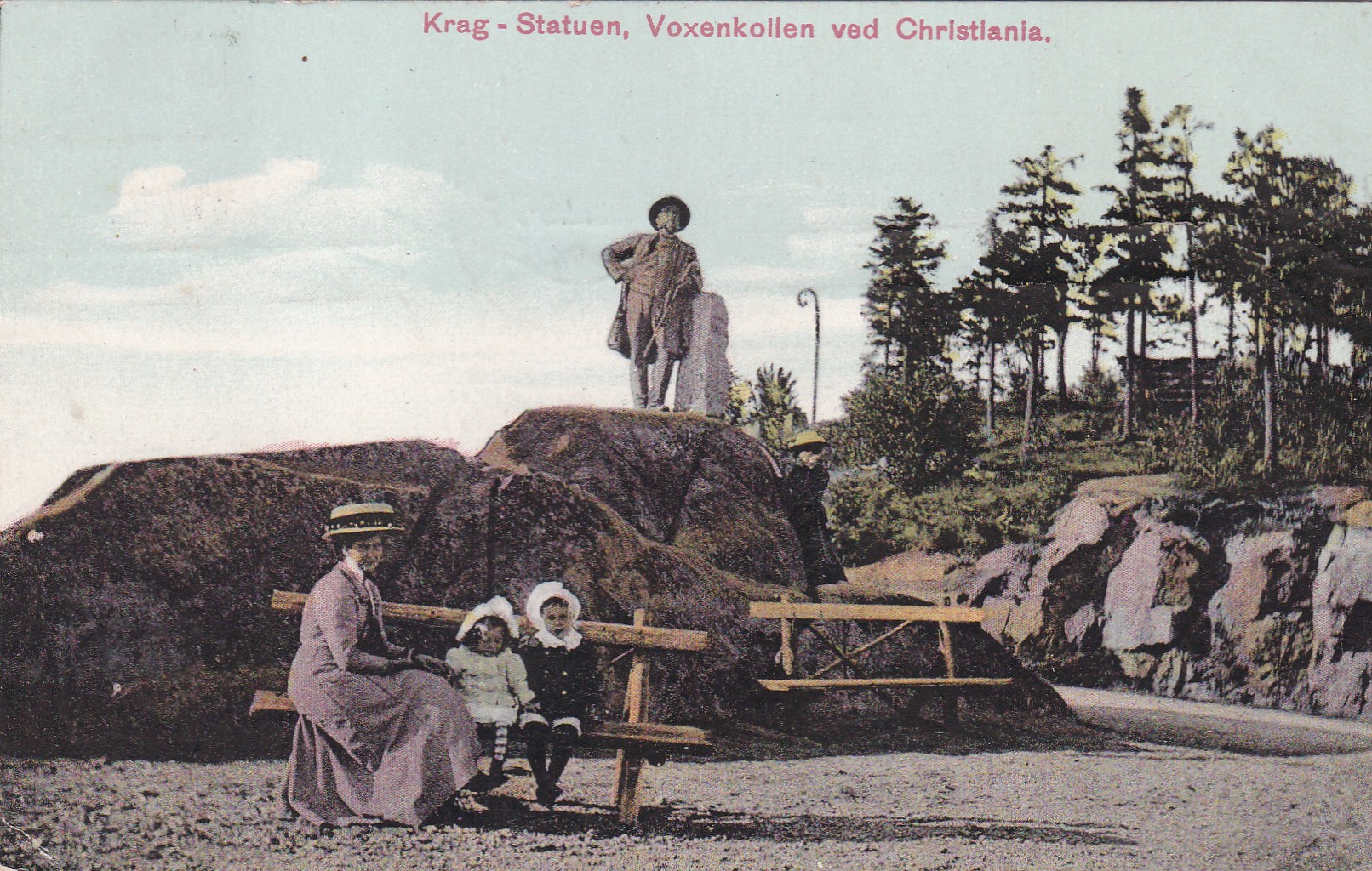 Krag-Statuen, Voxenkollen ved Christiania ( Chromo Chr.a. 15)