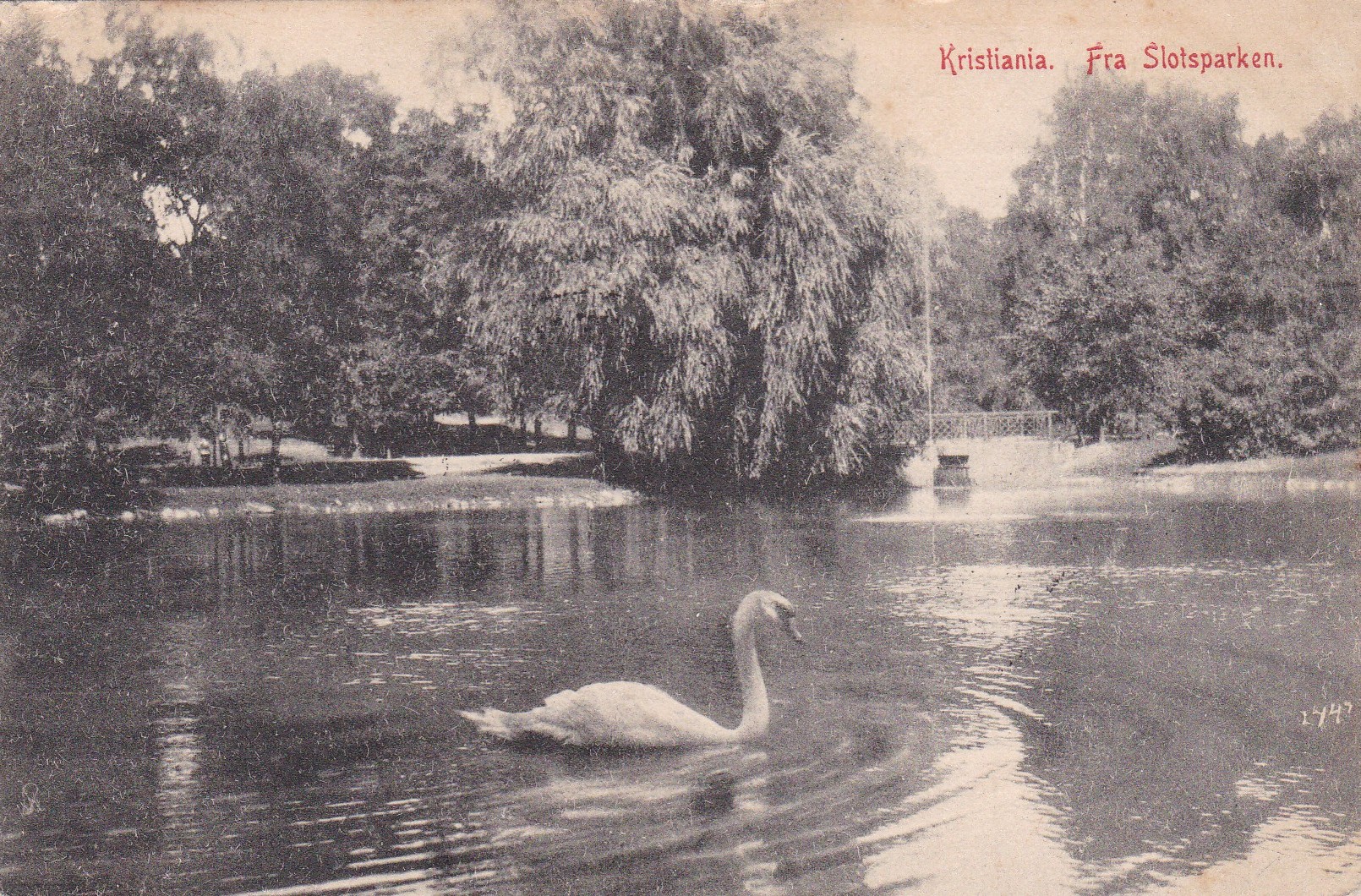 Kristiania. Fra Slotsparken ( N.K. nr 165)