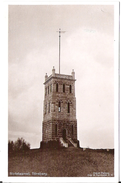 Tönsberg, Slotstaarnet 1922? Olafsens Bog- og Papirhandel
