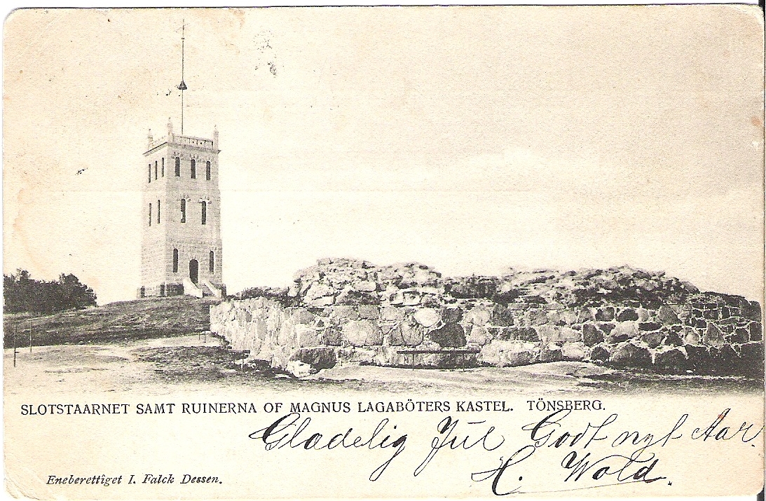 Tönsberg, Slotstaarnet 1903. Falck Dessen
