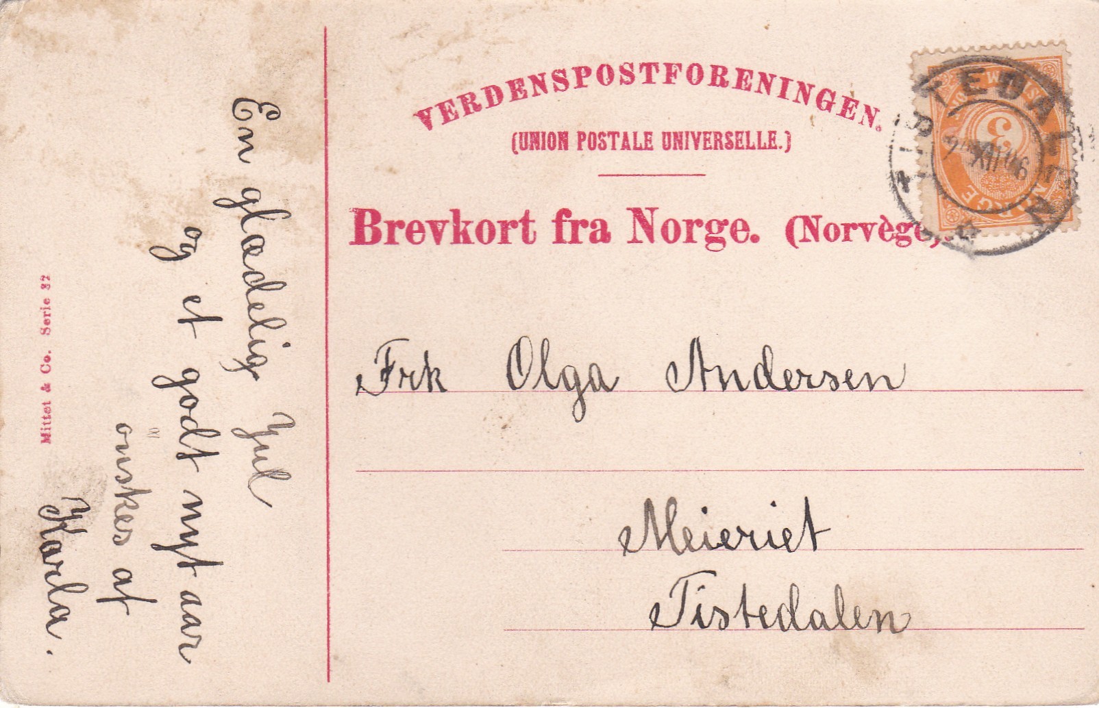 Kort stp TISTEDALEN 7 XII 06