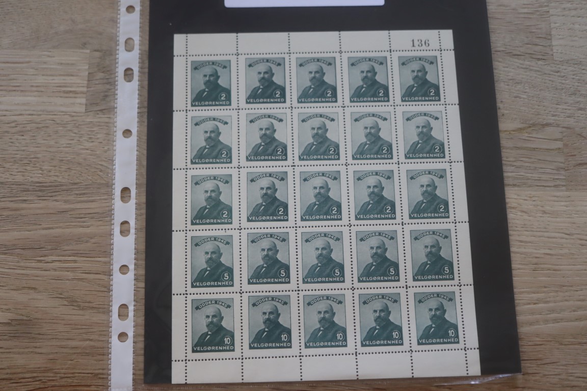 Godt Postfrisk Helark - Jul, Odder 1945