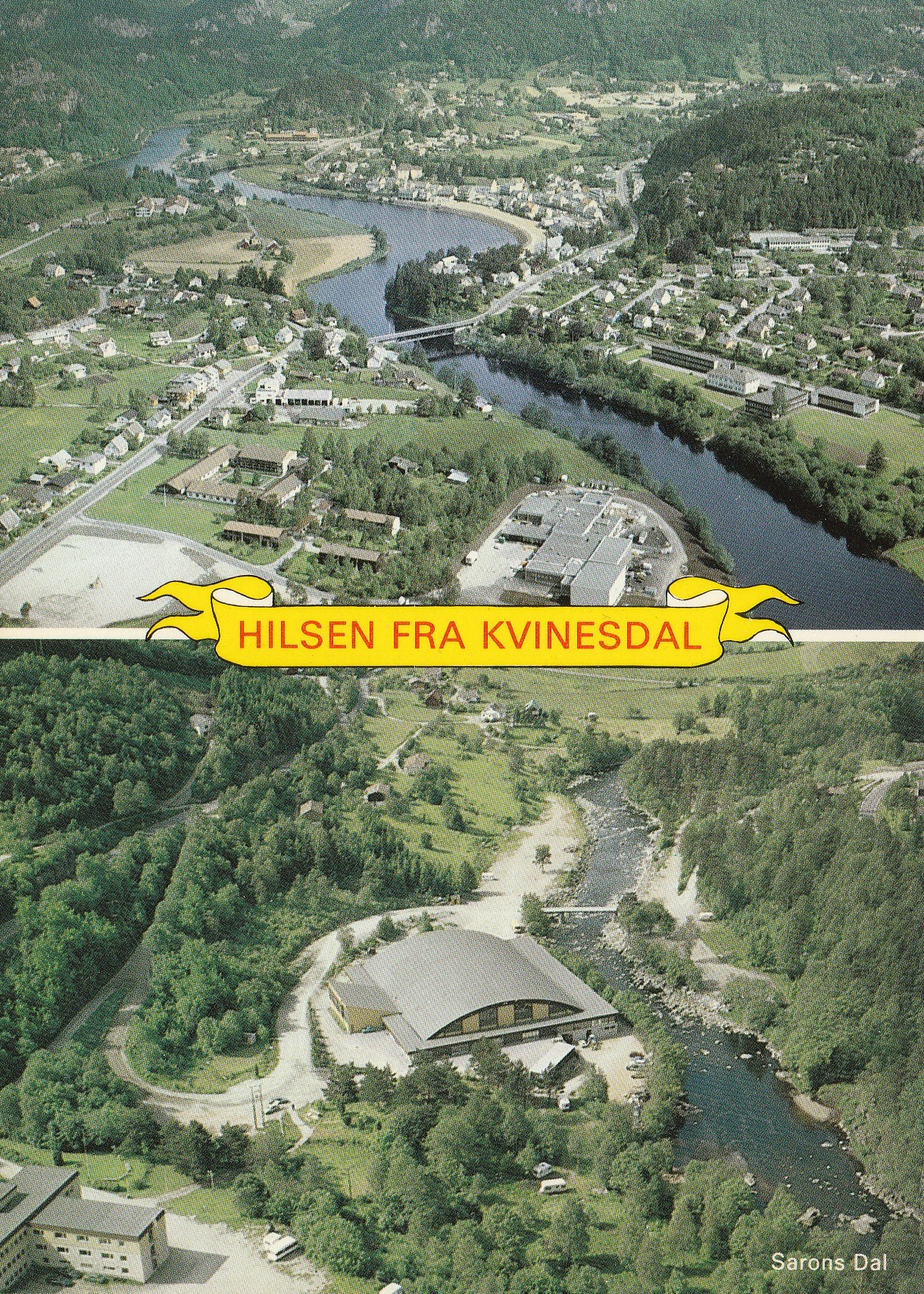 Hilsen fra Kvinesdal m Sarons Dal , Kvinesdal.  Normann K-31-8 Pst