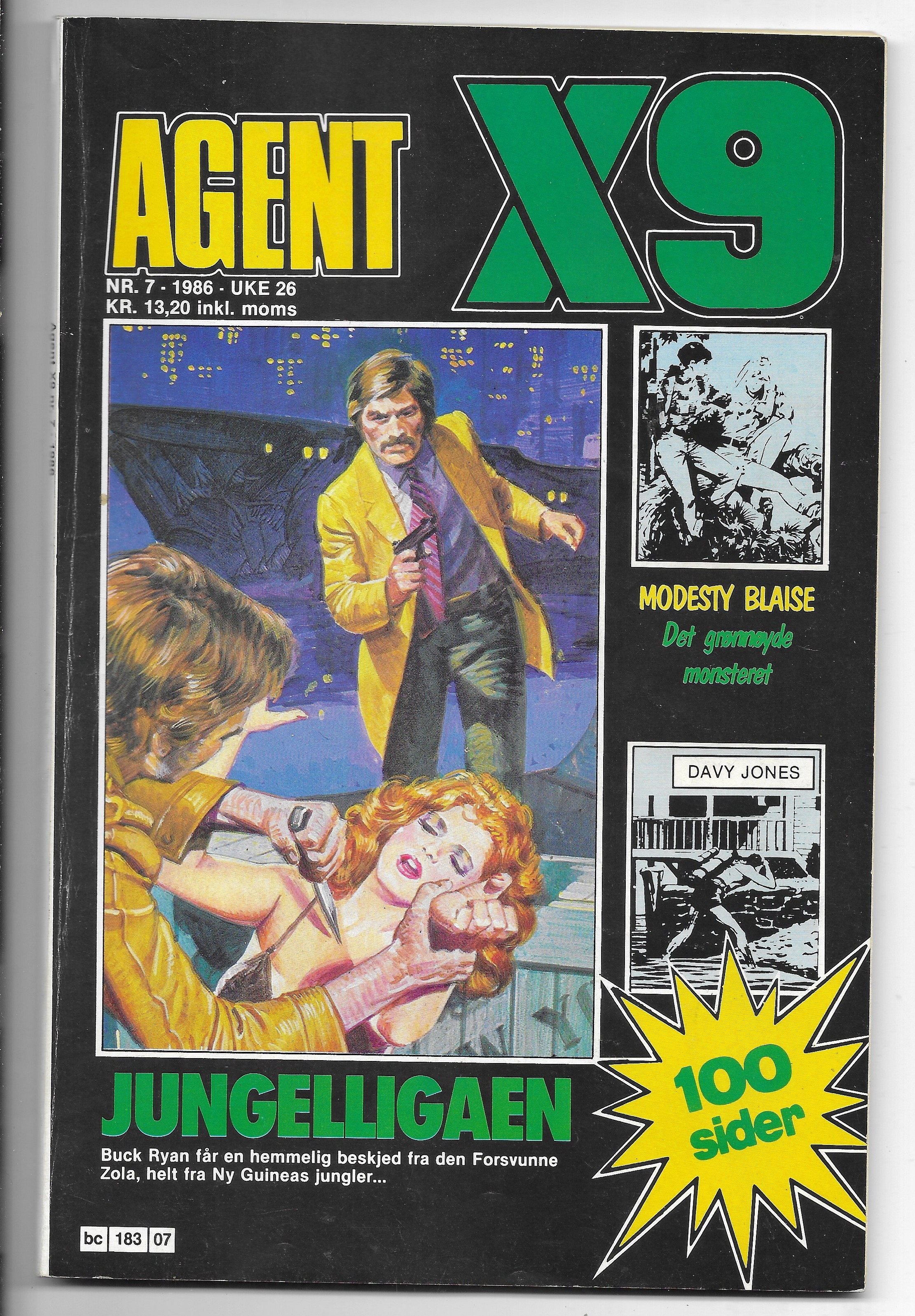 AGENT X9 Nr.7 1986 FN.