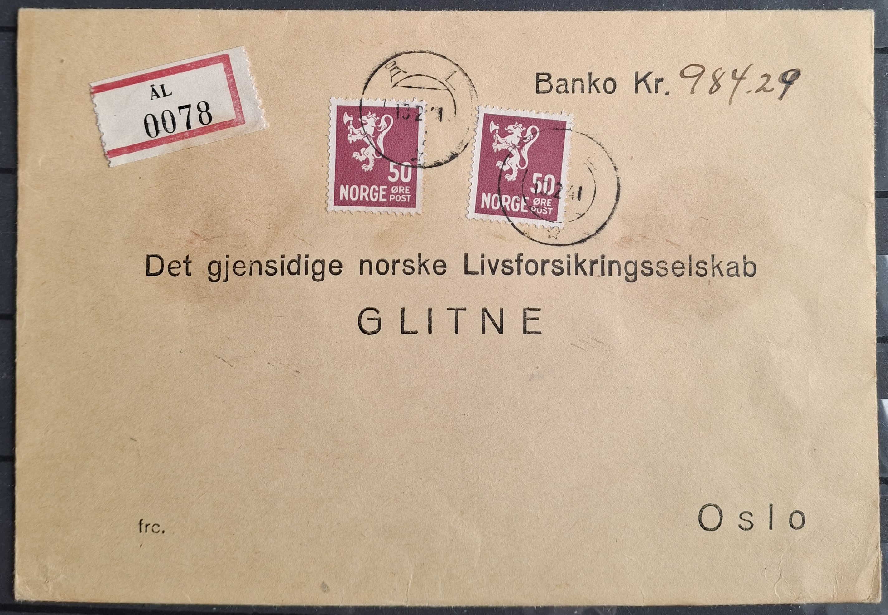 Rek brev stp Ål 13-2-41