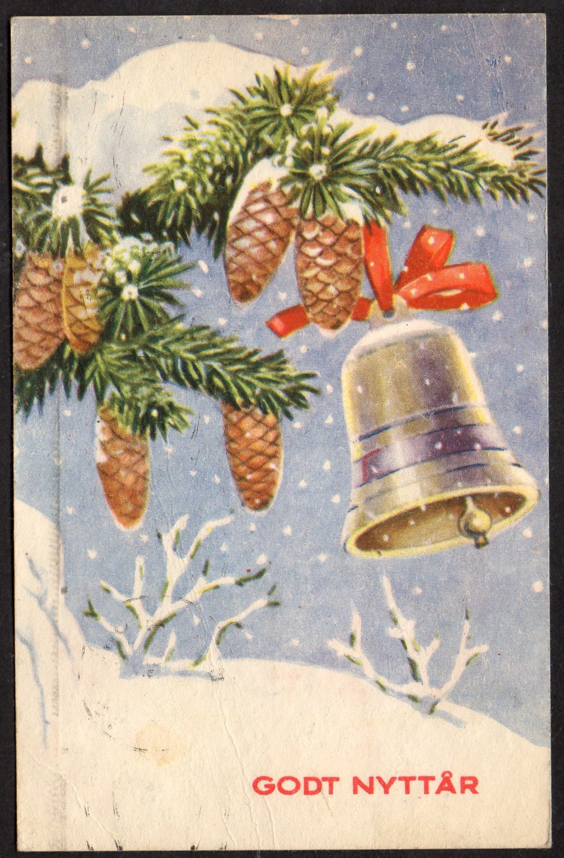 Nyttårskort- st Stavern 1950 - Enerett Oppi Serie 614/4