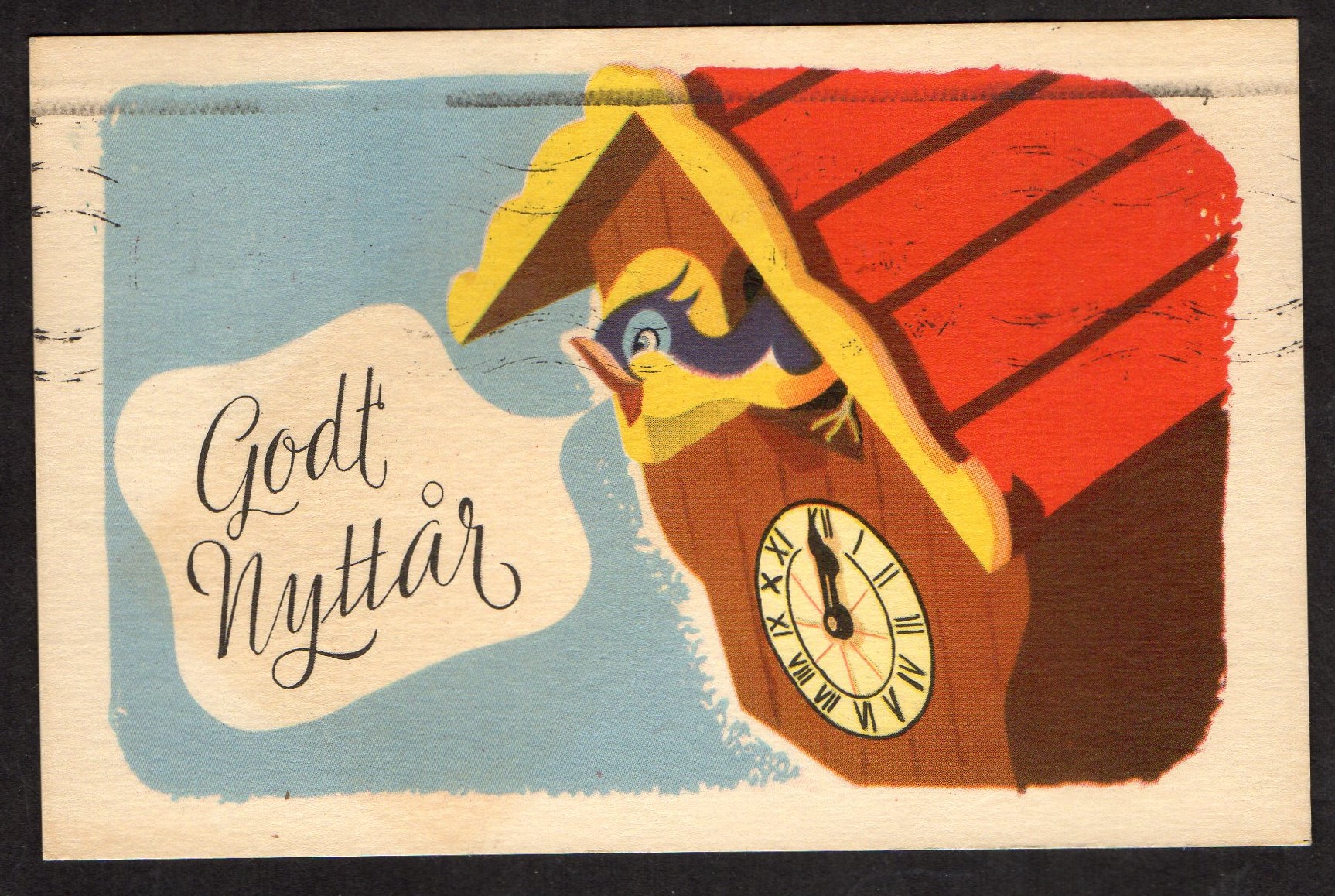 Nyttårskort st Stavern 1951 - Børrehaug & Remen