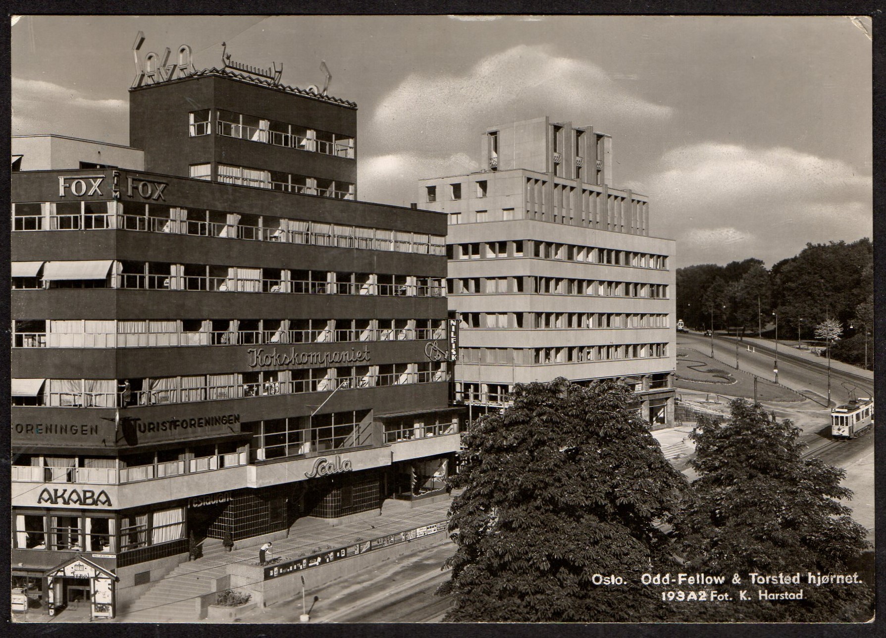 Kort Oslo- Odd-Fellow & Torstad hjørnet st Oslo 1951
