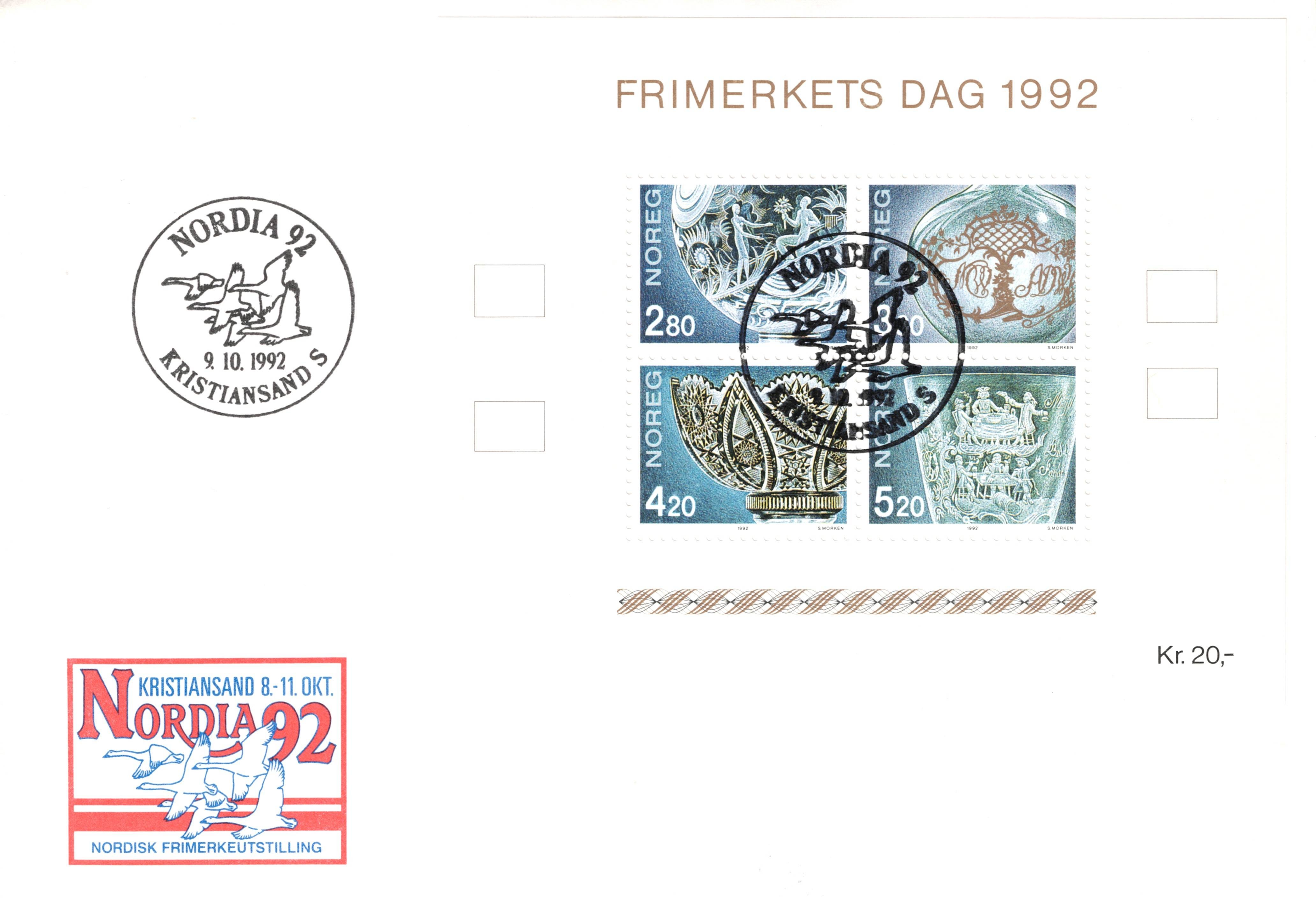 FDC 1992  NK1150-1153 BL17  Vignett: 8  Grad: 4.