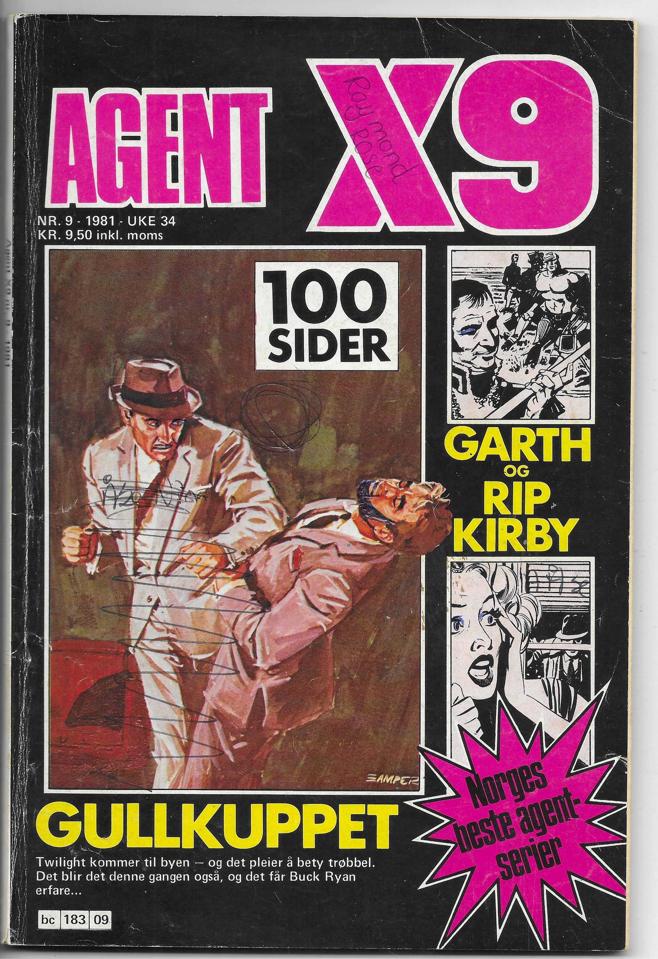 AGENT  X9  Nr.9  1981  VG