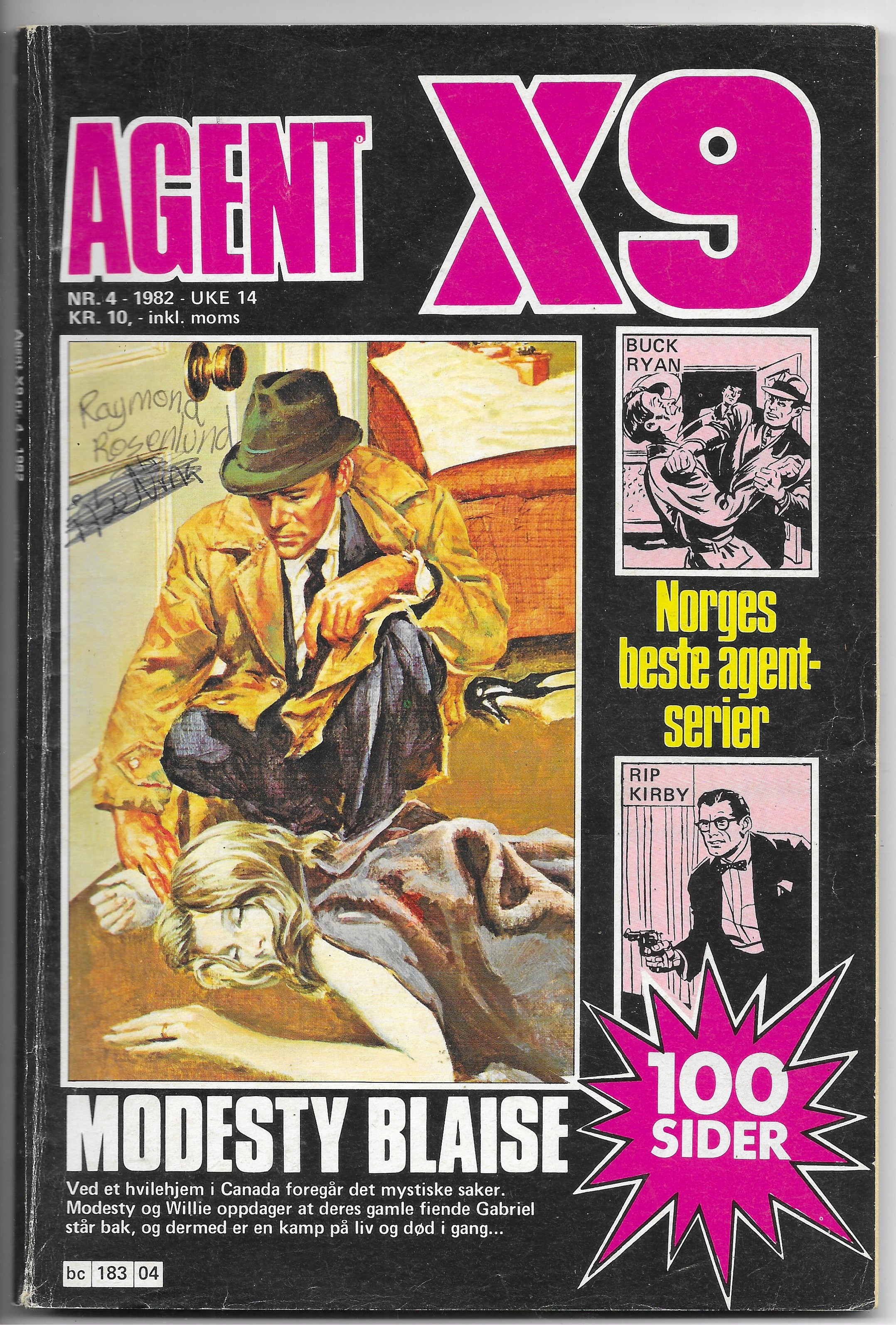 AGENT  X9  Nr.4  1982  VG