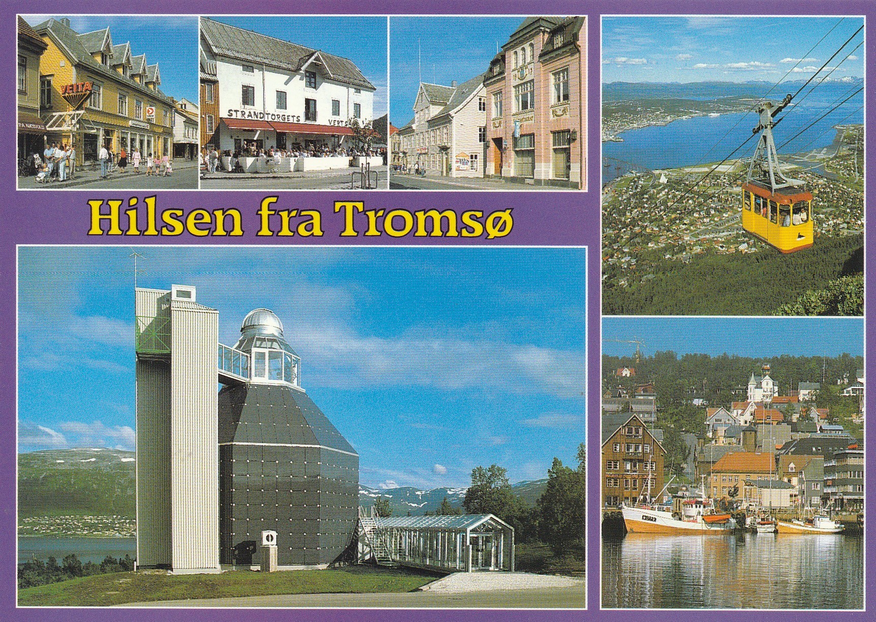 Hilsen fra Tromsø . Nordlysplanetariat- bypartier .  Aune M-13730-0