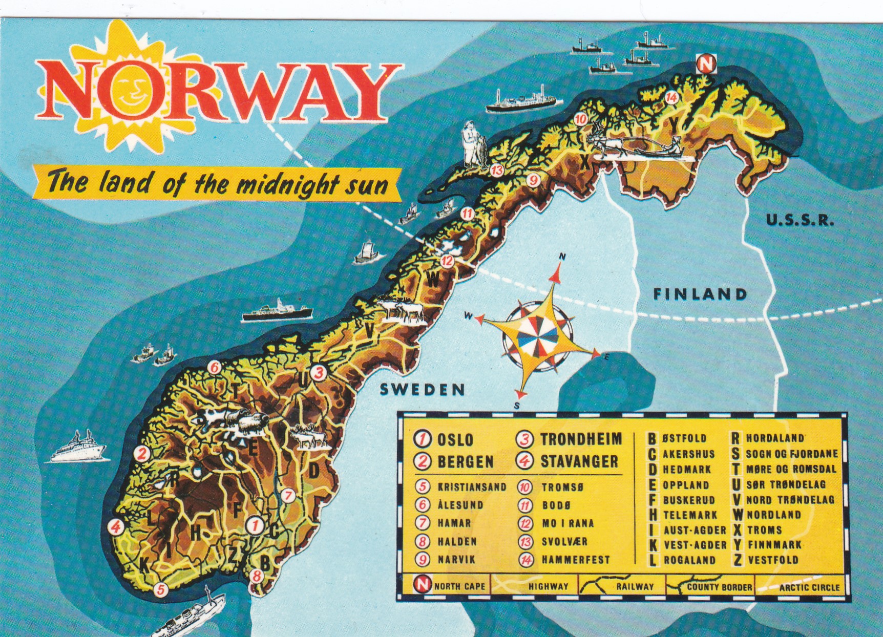 Norge. Midnattsolens land. Aune F-3144-7
