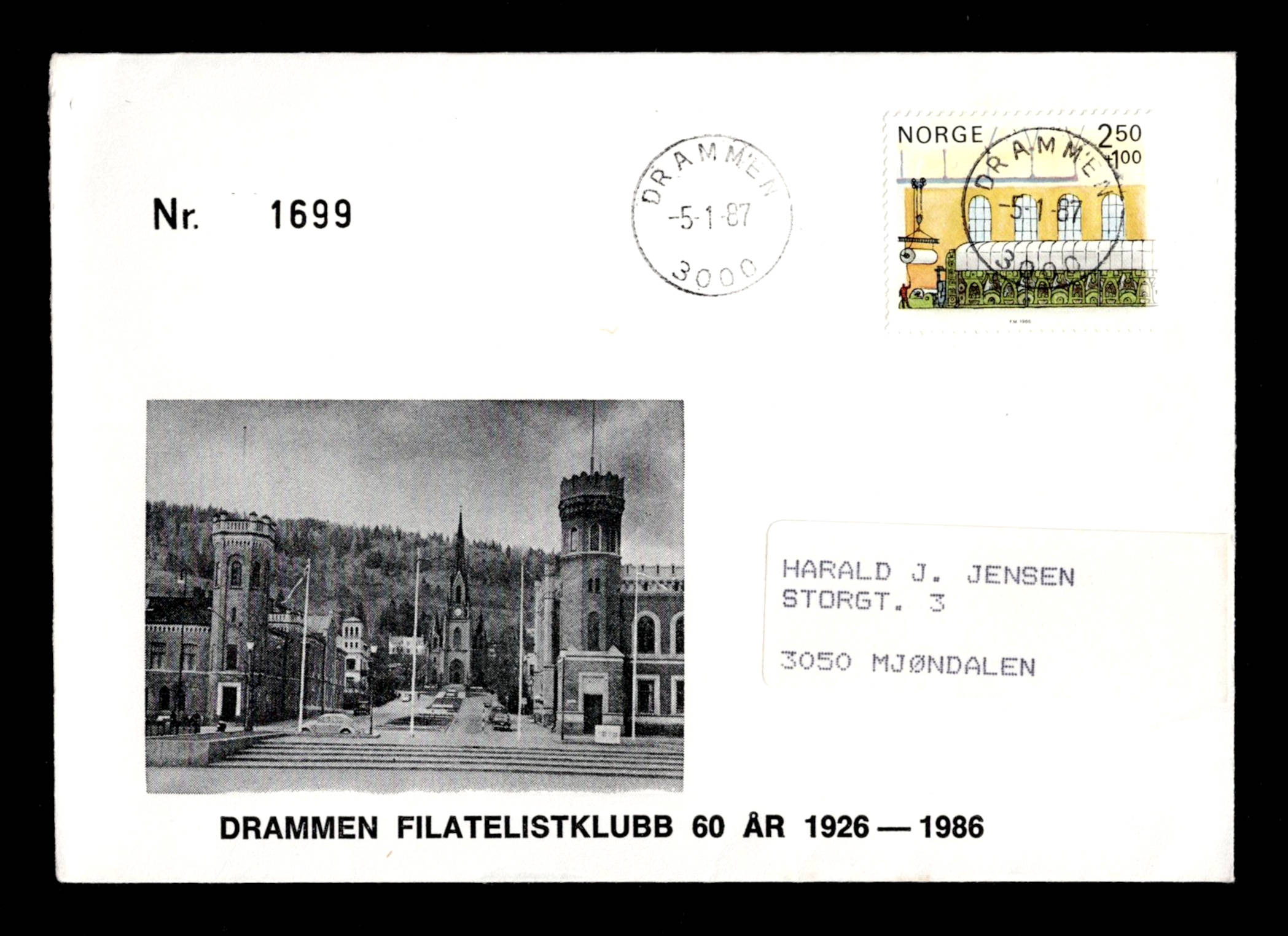 Drammen FK 60 år NK1000 LUX Drammen 5.1.1987