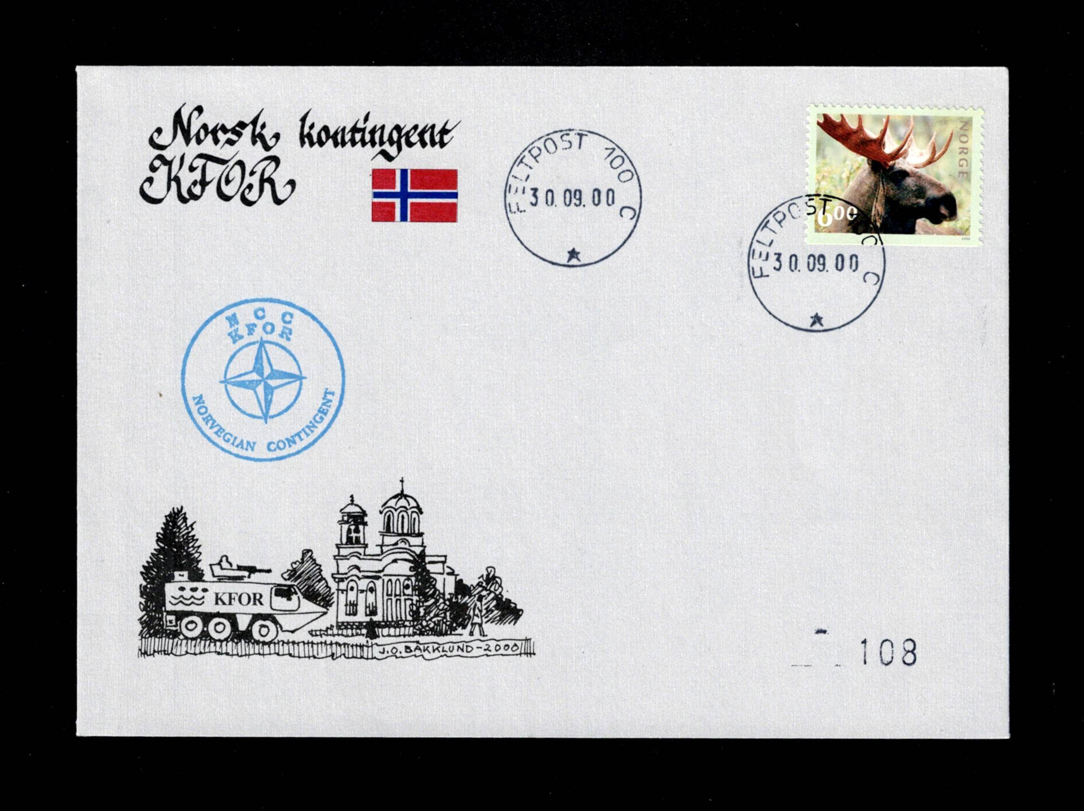 Norsk Kontingent KFOR FELTPOST 100 30.09.2000