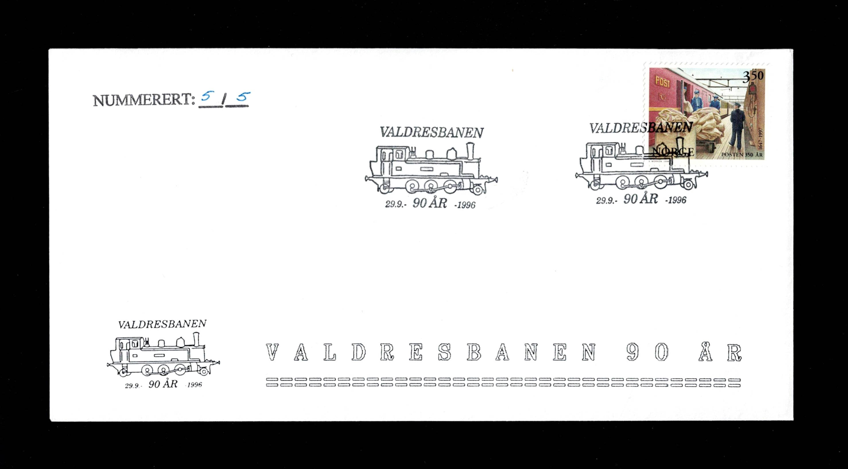 VALDRESBANEN 90 år 29.9.1996 nr.5 av 5
