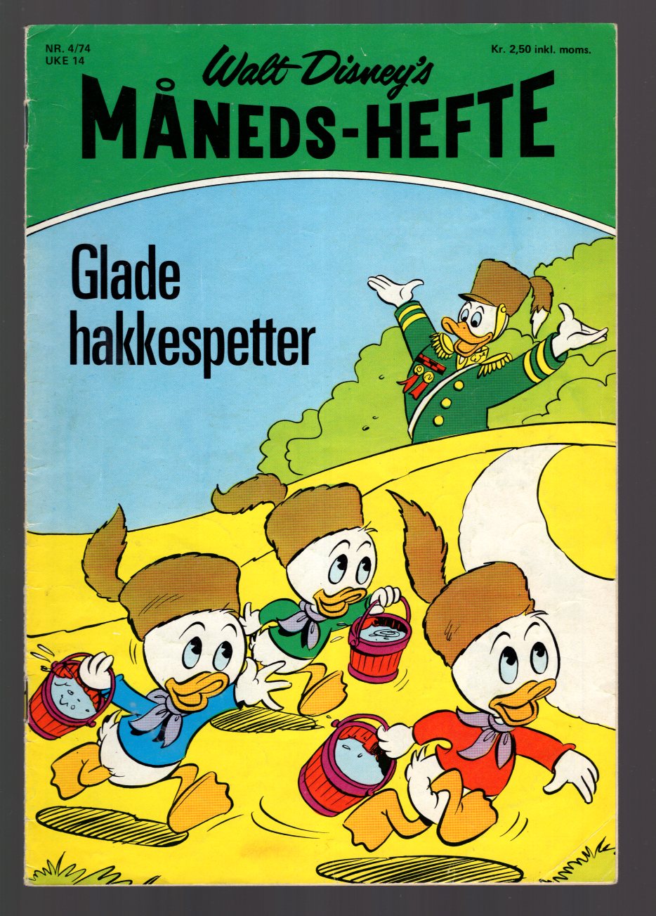 WALT DISNEY'S MÅNEDSHEFTE	1974	NR	4		KVALITET:	VG